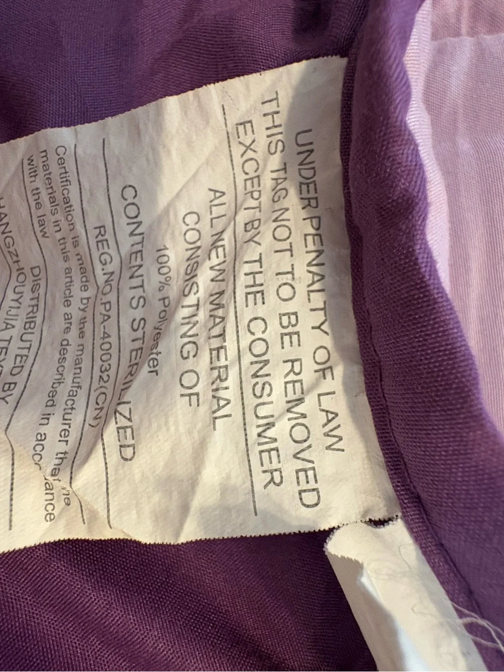 Purple Microfiber Weighted Blanket